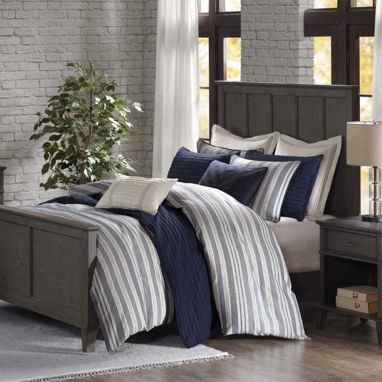 Madison Park Comforter Set Blue Queen Michaels